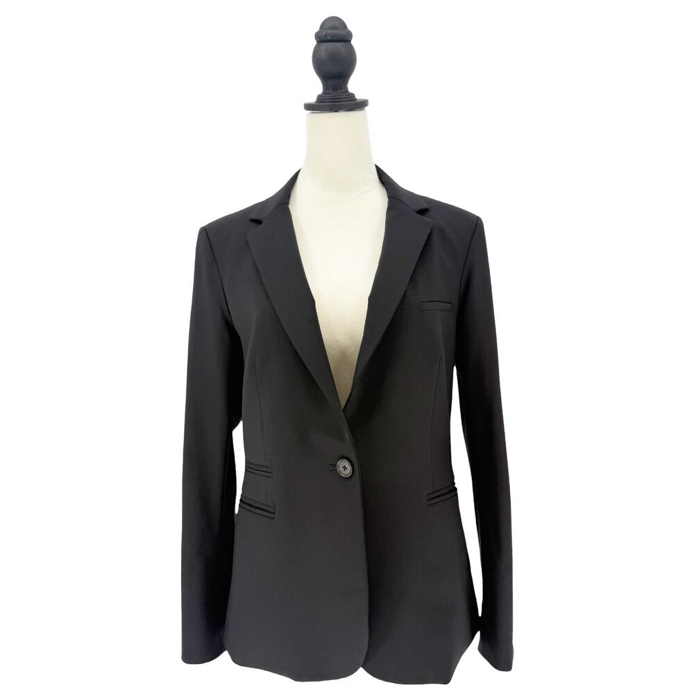 Veronica Beard Black Single-Button Tailored Blazer with Notch Lapel - Picture 5 of 14
